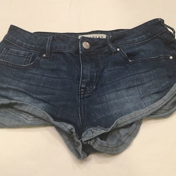 Bullhead Denim size 27 low rise denim jeans shorts  5 pocket - Picture 1 of 8